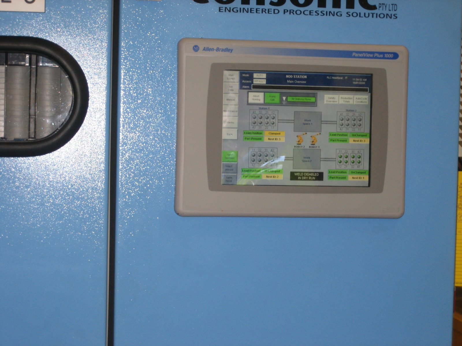 Consonic-built control panel with Allen-Bradley PanelView HMI