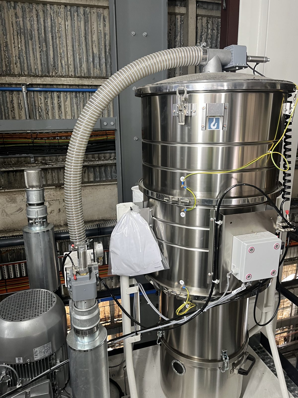 Piovan material loader installation